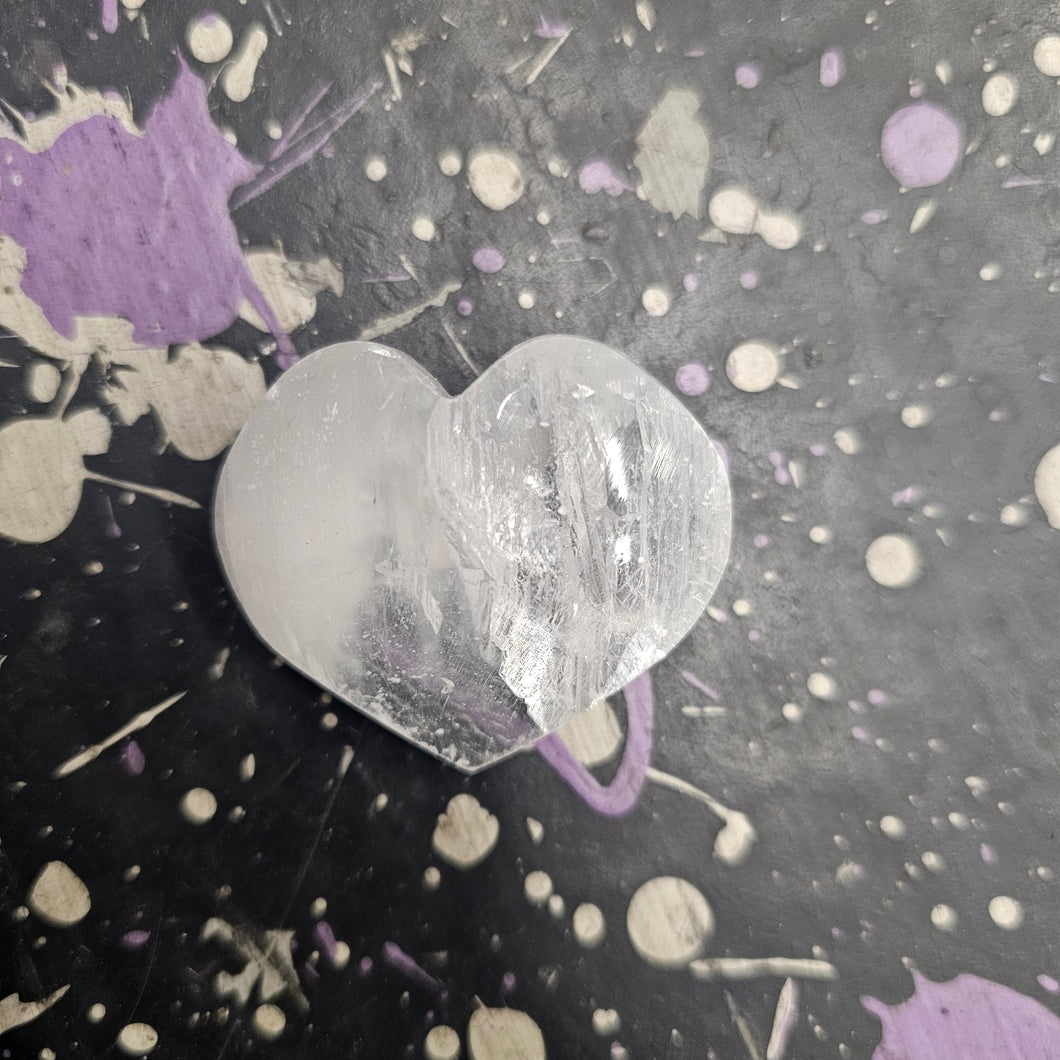 Selenite mini heart