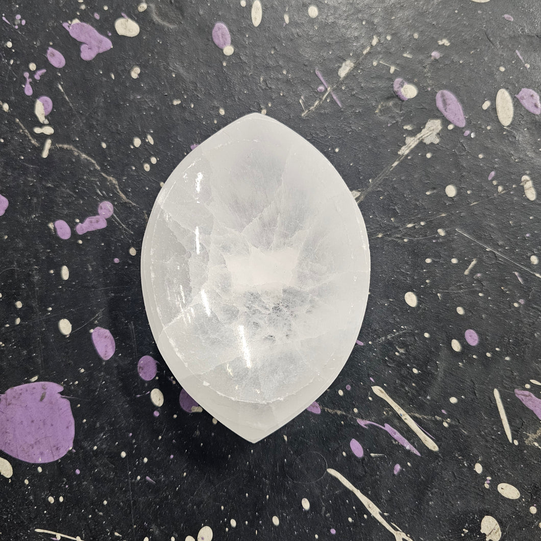 selenite oval bowl