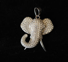 Load image into Gallery viewer, .925 Sterling Silver Elephant w/ CZ Stones
