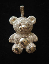 Load image into Gallery viewer, .925 Silver Bear w/ CZ Stones
