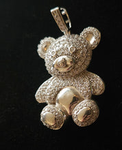 Load image into Gallery viewer, .925 Silver Bear w/ CZ Stones
