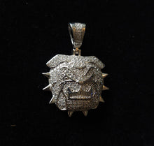 Load image into Gallery viewer, .925 Sterling Silver Bulldog w/ CZ Stones
