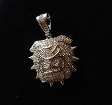 Load image into Gallery viewer, .925 Sterling Silver Bulldog w/ CZ Stones
