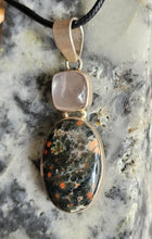 Load image into Gallery viewer, Ocean Jasper w/ Rose Quartz and .925 sterling silver
