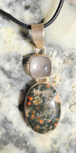 Load image into Gallery viewer, Ocean Jasper w/ Rose Quartz and .925 sterling silver

