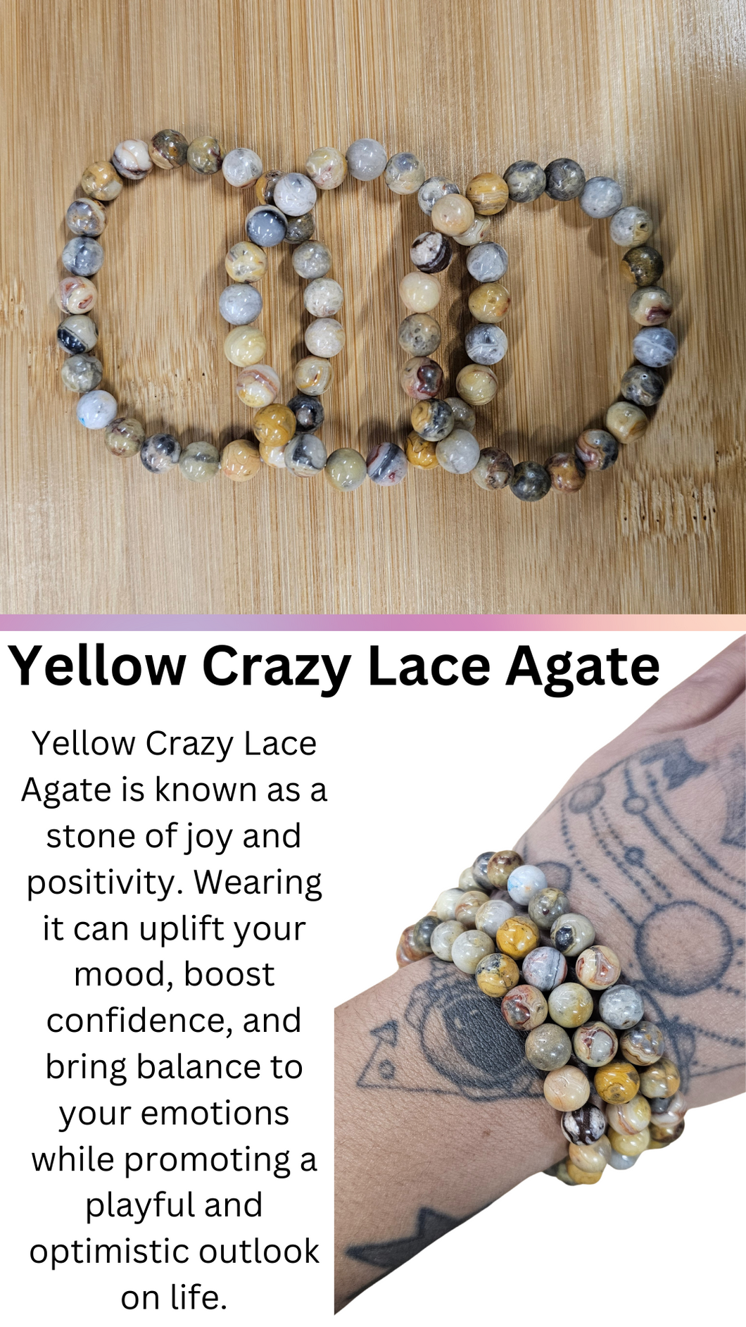 Yellow Crazy Lace Agate